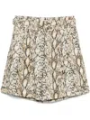 Isabel Marant Felize Printed Bermuda Shorts In Brown