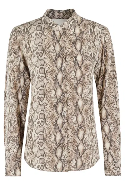 Isabel Marant Snake Print Silk Blend Blouse