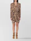 Isabel Marant Cleora Snake Print Mini Dress In Animal Print