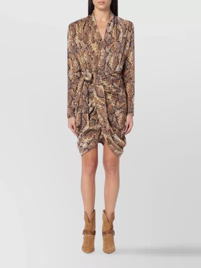 ISABEL MARANT SNAKE PRINT WRAP DRESS