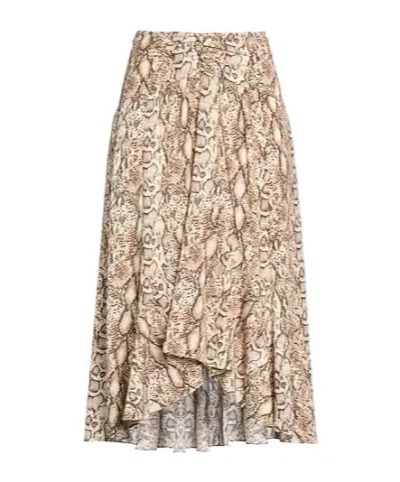 Isabel Marant Snake-print Midi Skirt In Neutral
