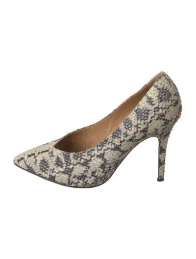Pre-owned Isabel Marant Snakeskin Animal Print Pumps In Black/neutrals