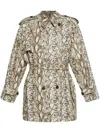 Isabel Marant Snakeskin-effect Trench Coat In Neutrals