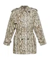 Isabel Marant Snakeskin-effect Trench Coat In White