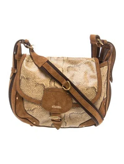 Pre-owned Isabel Marant Snakeskin Shoulder Bag In Brown