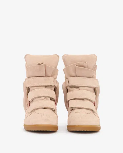 Isabel Marant 50mm Bekett Leather Sneakers In Neutral