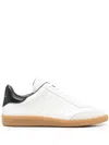 Isabel Marant Bryce White Low Top Sneakers With Suede Insert And Logo Detail In Leather Woman In White