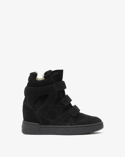 Isabel Marant Im3 Suede Wedge Sneaker In Animal Print