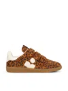 Isabel Marant Printed Suede Sneakers In Brown