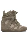 Isabel Marant Bekett Leather And Suede Wedge Sneakers