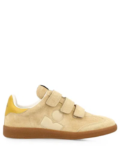Isabel Marant Beige Round Toe Sneakers In Animal Print