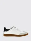Isabel Marant Bryce White Low Top Sneakers With Suede Insert And Logo Detail In Leather Woman In White