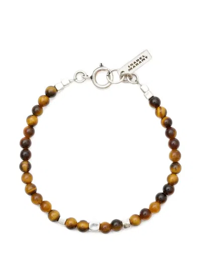 Isabel Marant Snowtone Beaded Bracelet In Brown