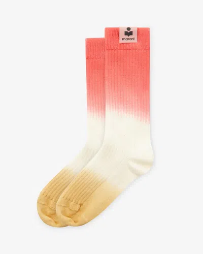 Isabel Marant Mizia Socks In Red-ochre
