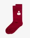 Isabel Marant Socken Siloki In Burgundy-ecru
