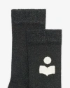 Isabel Marant Socken Slazia Mit Logo In Black