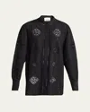 Isabel Marant Soeline Embroidered Button-down Shirt In Black