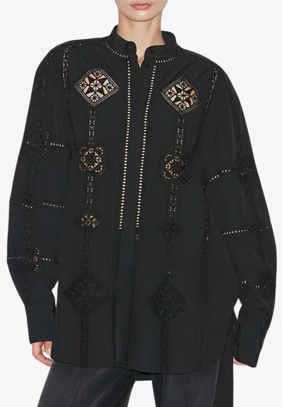 Isabel Marant Soeline Long-sleeved Shirt In Black