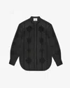 Isabel Marant Soeline Openwork Poplin Shirt In Black