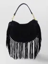Isabel Marant Soft Fringe Zip Crossbody Bag In Black