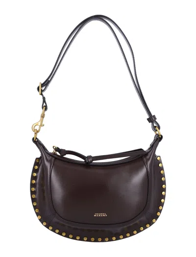 Isabel Marant Soft Leather Oskan Moon Shoulder Bag In Brown