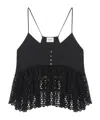 Isabel Marant Sogane Broderie-anglaise Top In Black