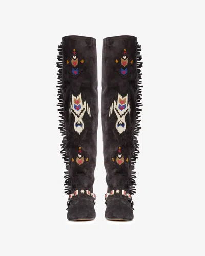 Isabel Marant Soksa Thigh Boots In Black
