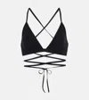 Isabel Marant Solange Show Strappy Triangle Bikini Top In Black