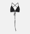 Isabel Marant Solange Show Strappy Triangle Bikini Top In Black