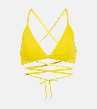 Isabel Marant Solange Bikini Top In Yellow