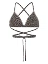 Isabel Marant Solange Wraparound Bikini Top In 水洗黑色