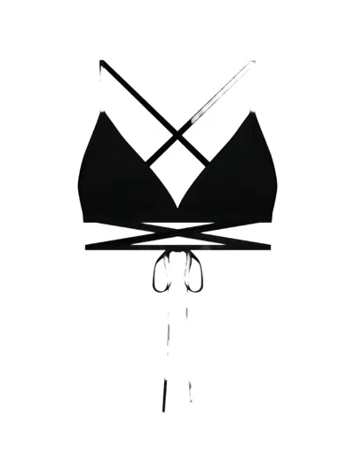 Isabel Marant Solange Wrap-around Bikini Top In Black