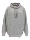 Isabel Marant Long-sleeved Hooded Sweater In Grey