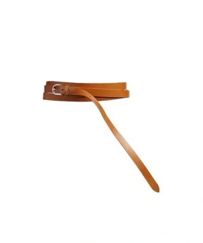 Isabel Marant Solid Color Buckle Belt In Brown