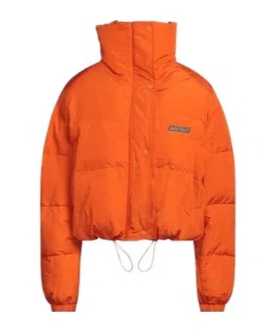 Isabel Marant Solid Color High-neck Down Jacket In Orange