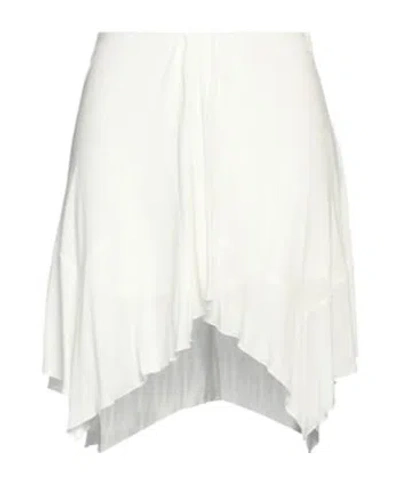 Isabel Marant Solid Color Irregular Hem Fashion Midi Skirt In White