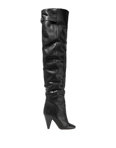Isabel Marant Solid Color Round Toe Boots In Black