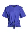 Isabel Marant Solid Color Short Sleeve T-shirt In Blue