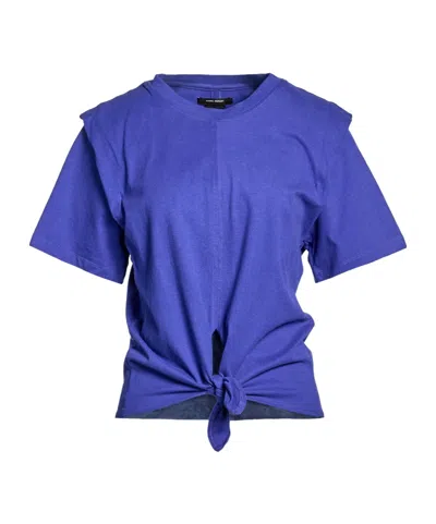 Isabel Marant Solid Color Short Sleeve T-shirt In Blue