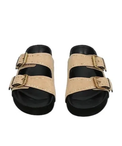 Isabel Marant Solid Color Slippers With Ornamental Pieces In Black