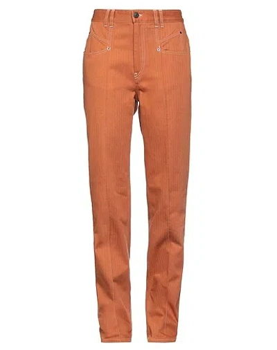 Isabel Marant Solid Color Straight-leg Pants In Orange