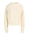 Isabel Marant Solid Color Thick Knitted Sweater In Neutral
