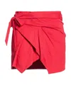 Isabel Marant Solid Color Wrap Skirt In Red