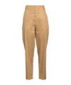 Isabel Marant Solid Color Zip Trousers In Brown