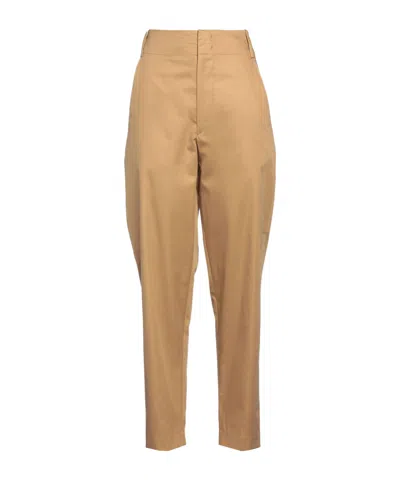 Isabel Marant Solid Color Zip Trousers In Brown