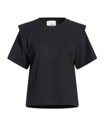 Isabel Marant Solid Crew Neck Short Sleeve T-shirt In Black