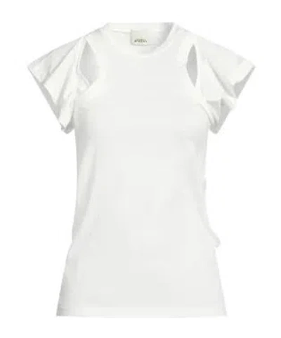 Isabel Marant Solid Crew Neck Short Sleeve T-shirt In White