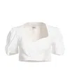 Isabel Marant Solid Cropped Top In White