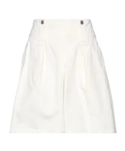 Isabel Marant Solid Fashion Denim Shorts In White