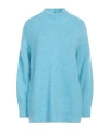 Isabel Marant Solid Long-sleeve Knit Sweater In Blue
